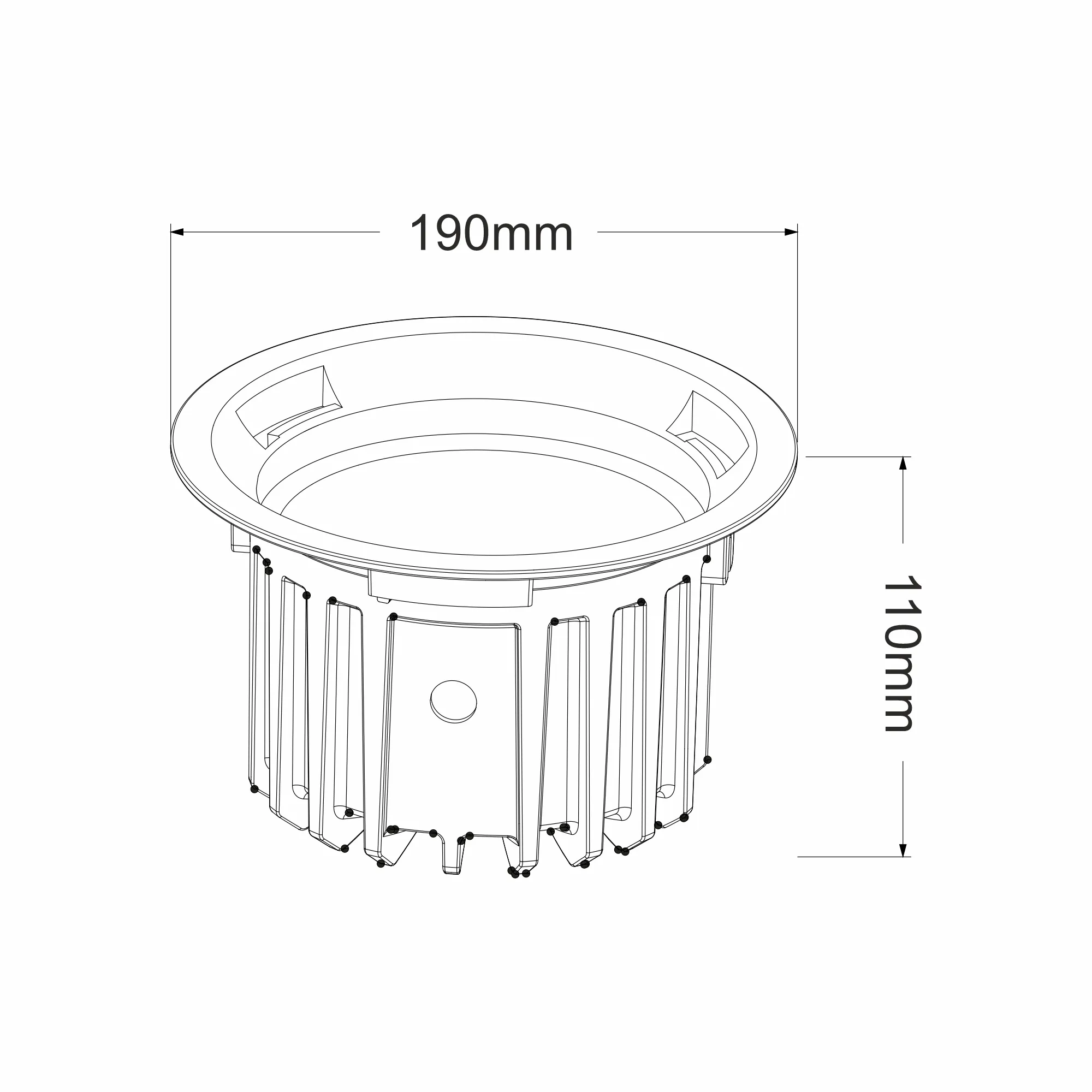 Bionic Sq 40 Recessed Ceiling Luminaires Dlux Square/Rectangular Recess Ceiling